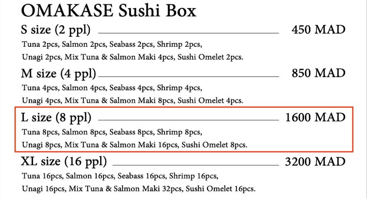 SUSHI BOX L
