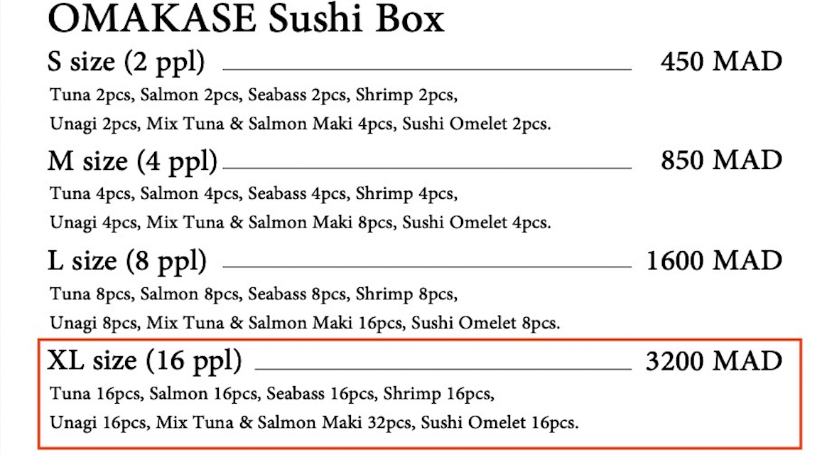 SUSHI BOX XL
