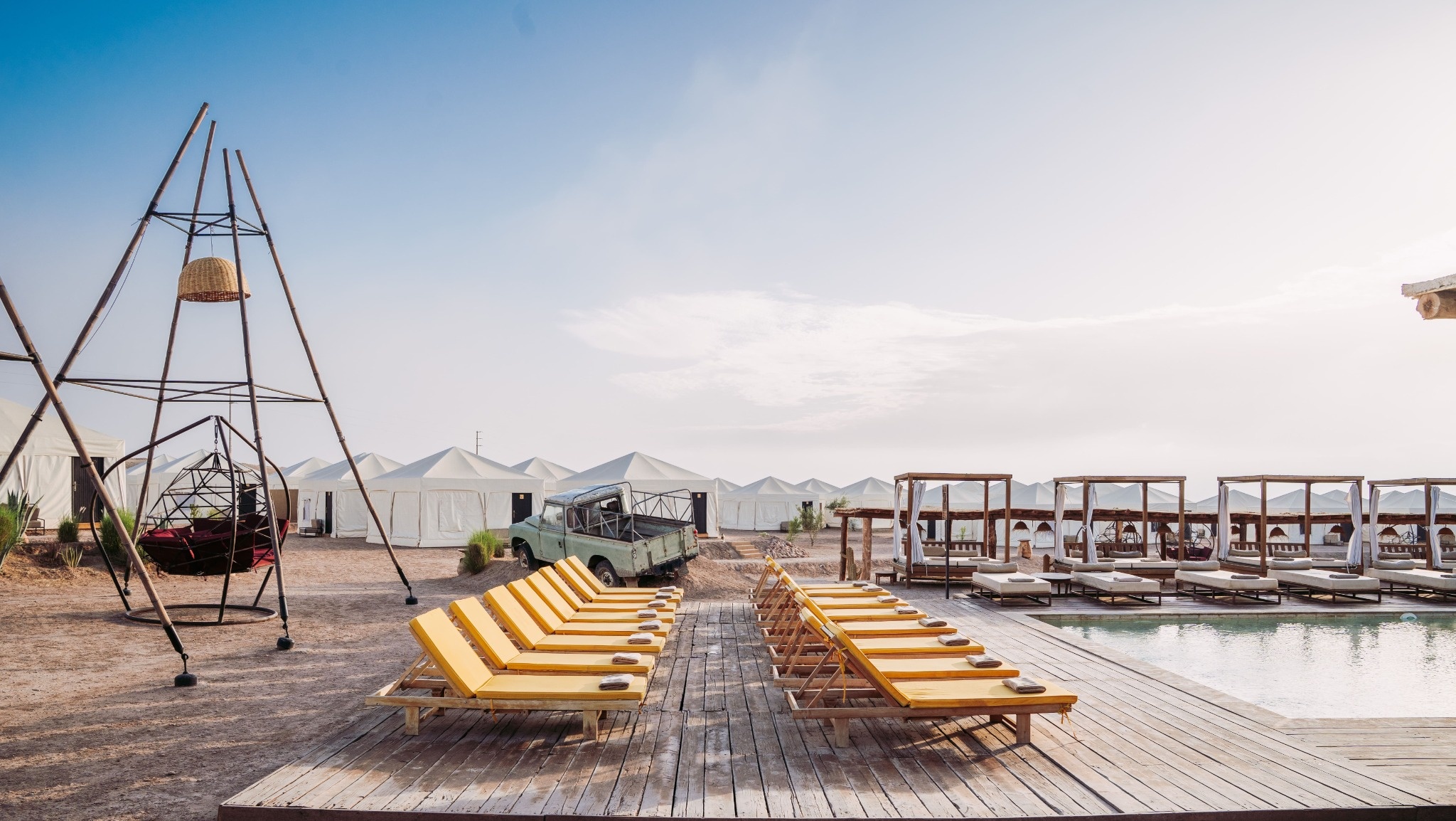 Lunch at the Terrasses d'Agafay pool, dinner at La Rotonde in Soukoune, and 2 activities with round-trip shuttle transfers included.